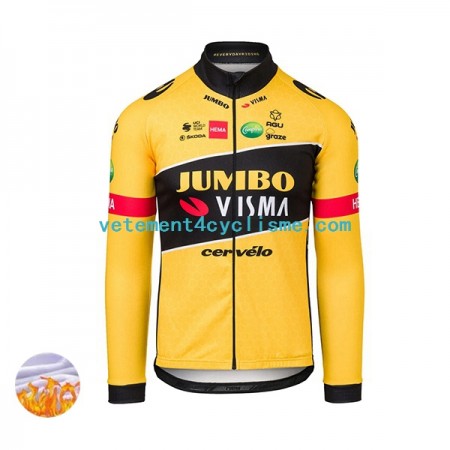 Homme Maillot vélo Hiver Thermal 2022 Team Jumbo-Visma N001